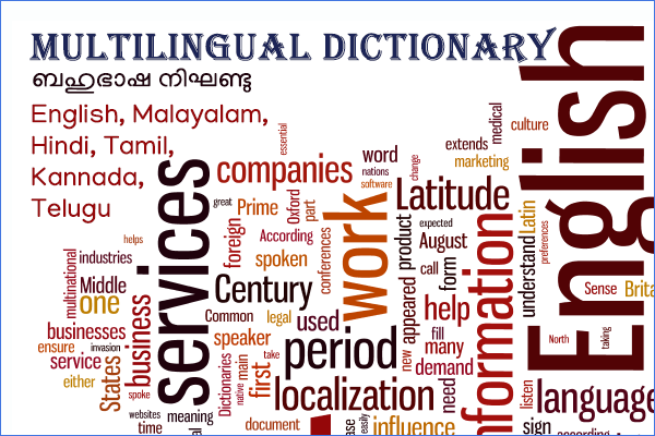 A multi-lingual dictionary